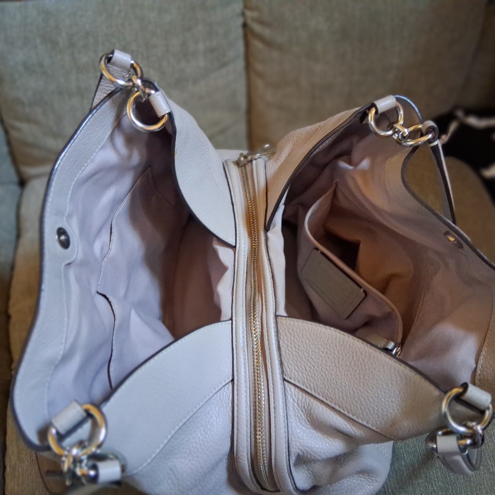 Coach Cream Shoulder Bag with Gold Hardware